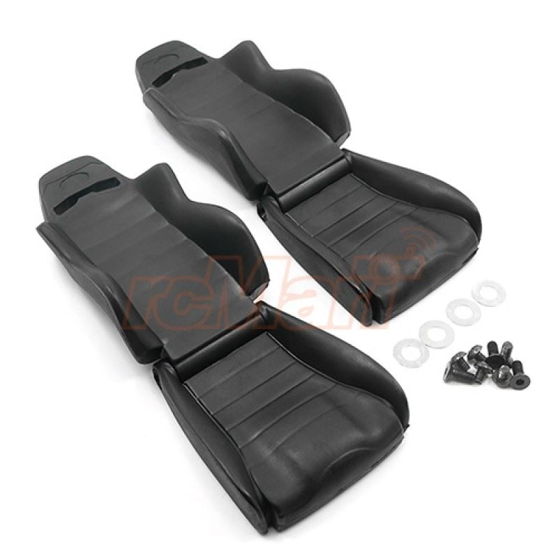 Yeah Racing Hard Plastic Seats 2pcs For 1/10 Crawler Black