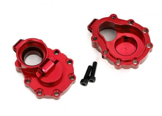 Traxxas Portal housings inner (rear) 6061-T6 aluminum (red-anodized) (2)/ 2.5x10 CS (2)