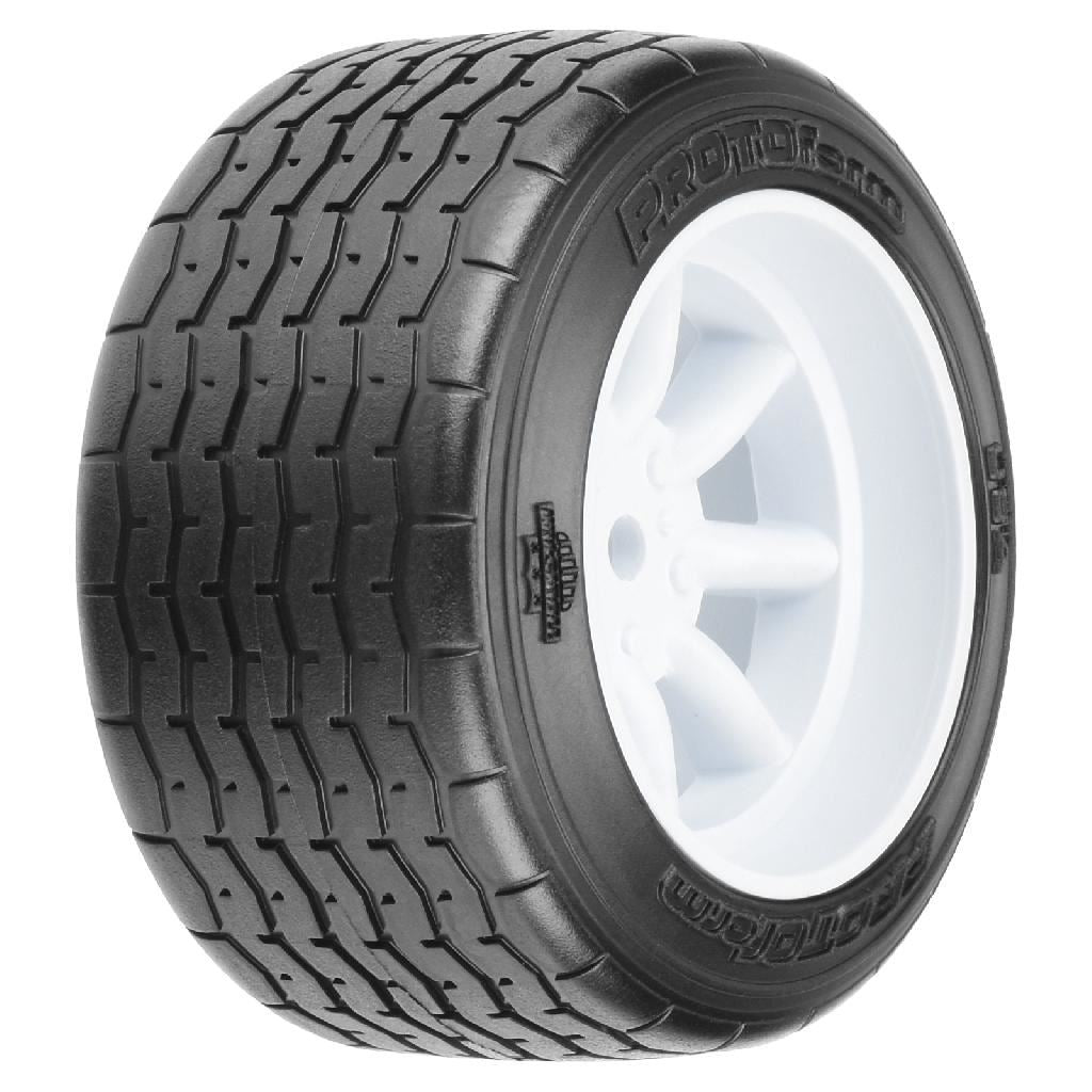 PRM 1/10 PROTOform VTA Rear 31mm VTA Tires Mounted 12mm White Wh