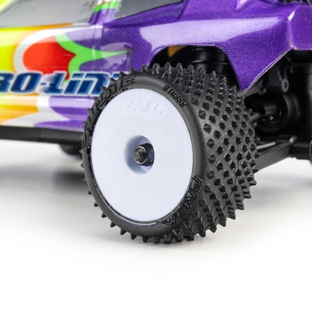 Pro-Line 1/28 Prism Front/Rear Carpet Tires Mounted 7Mm, White (4): L