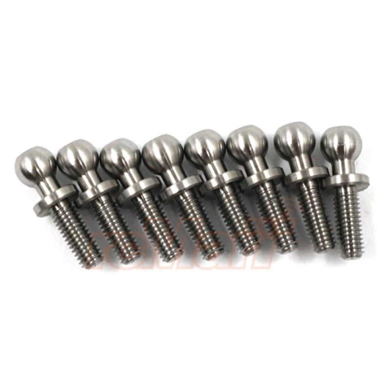 Yeah Racing High Precision 64 Titanium Ball Stud 4.8mm x 8mm 8pcs