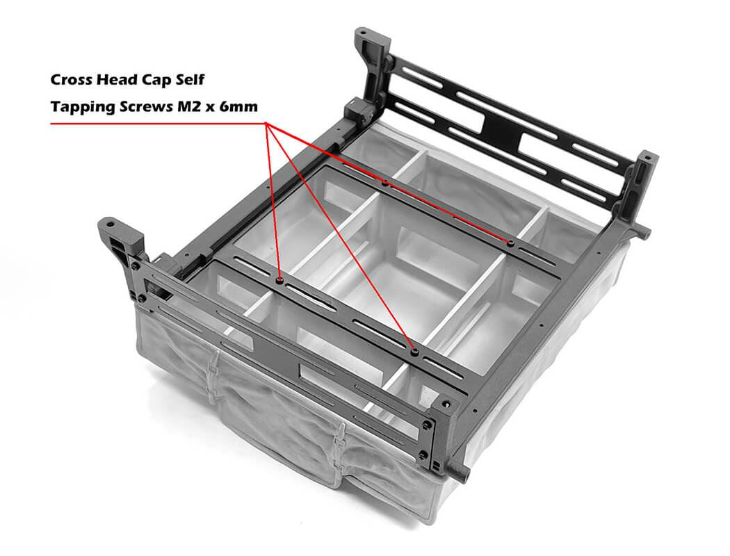 RC4WD OVERLAND BED RACK W/ ROOFTOP TENT FOR AXIAL 1/10 SCX10 III JEEP JT GLADIATOR