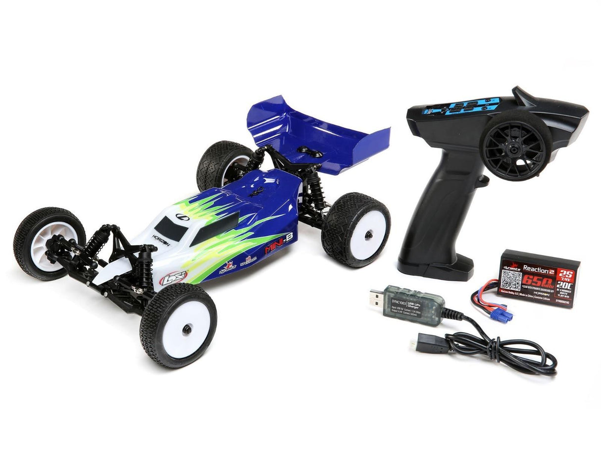 Losi Mini-B 1/16th 2wd Buggy Blue/White