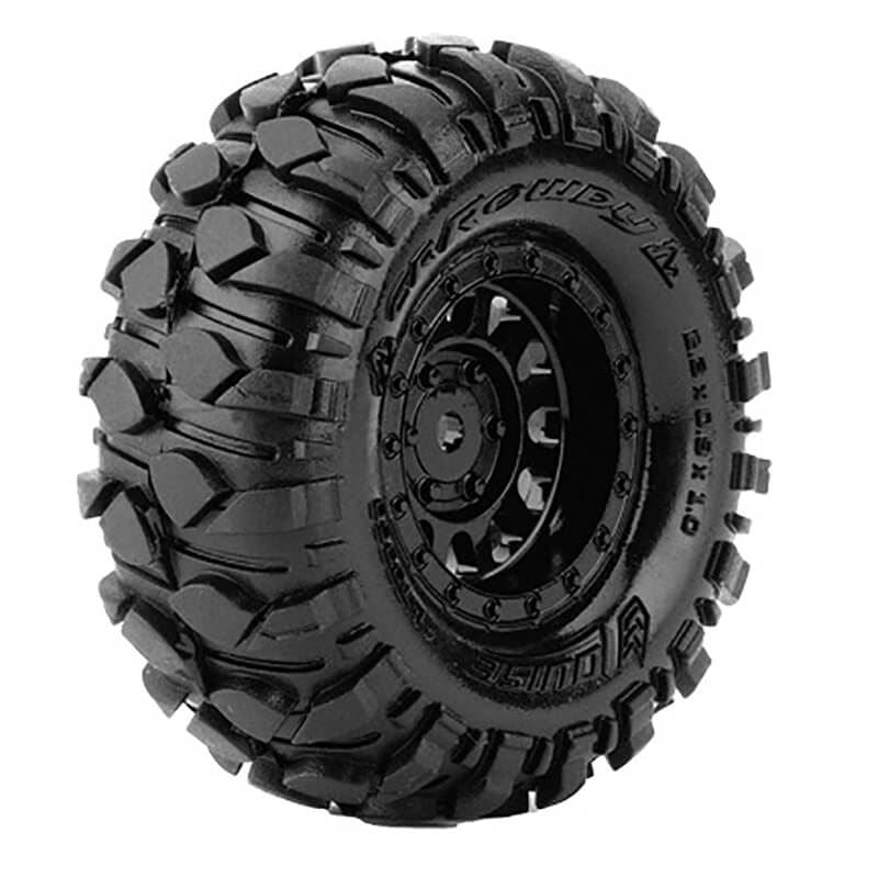 LOUISE RC CR ROWDY 1/18,1/24 FR/RR 1.0 CRAWLER TYRE/WHEELS