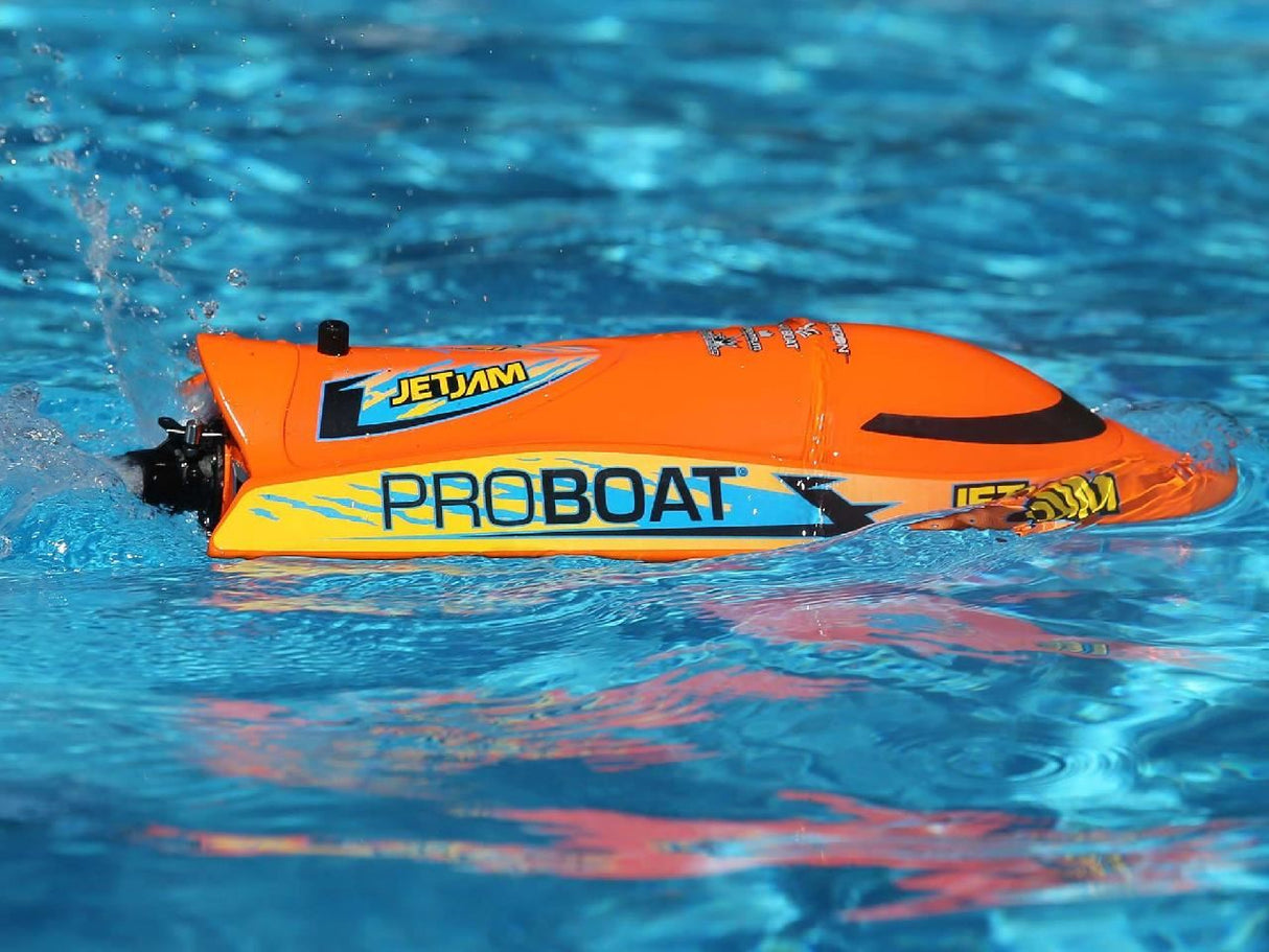 ProBoat Jet Jam V2 12in Self-Righting Pool Racer Brushed RTR, Orange