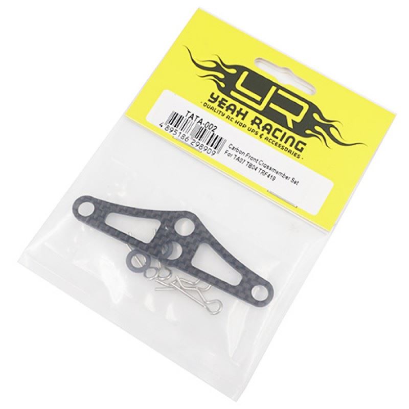 Yeah Racing Carbon Front Bodypost Stiffener Set For TA07 TB04 TRF419