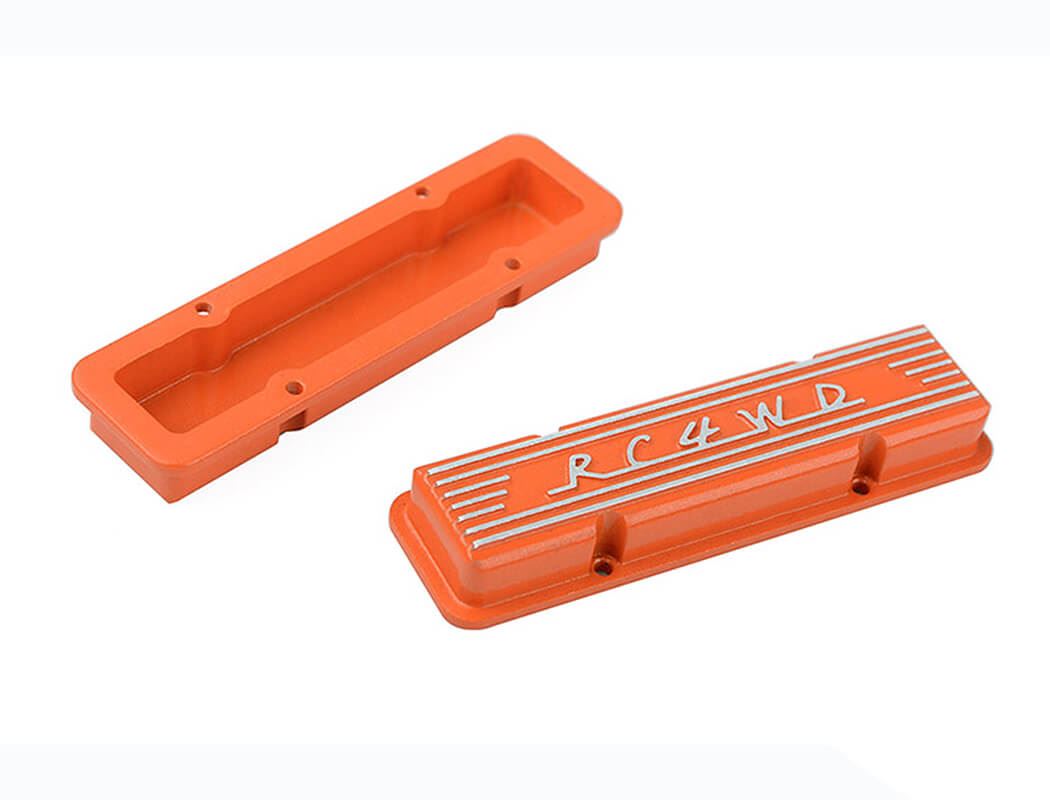 Rc4Wd Aluminium Valve Covers For Scale V8 Engine (Orange)