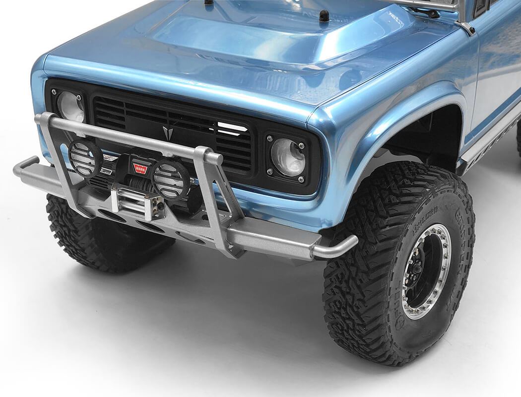 RC4WD SHIRYA FRONT WINCH BUMPER W/ LIGHTS FOR VANQUISH VS4-10 ORIGIN BODY (SILVER)