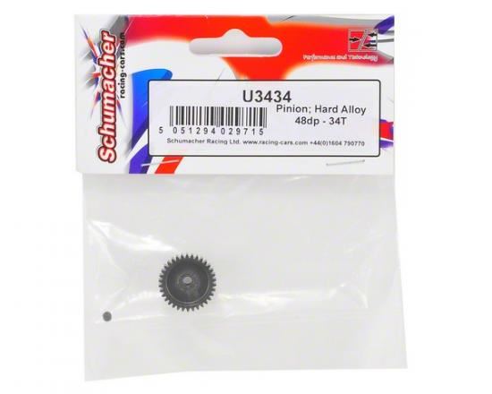 Schumacher Pinion; Hard Alloy 48dp - 34T