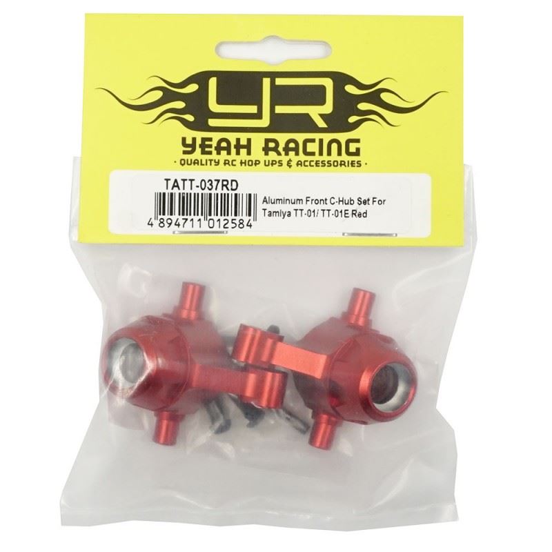 Yeah Racing Aluminum Front Steering Knuckle Set For Tamiya TT-01/ TT-01E Red