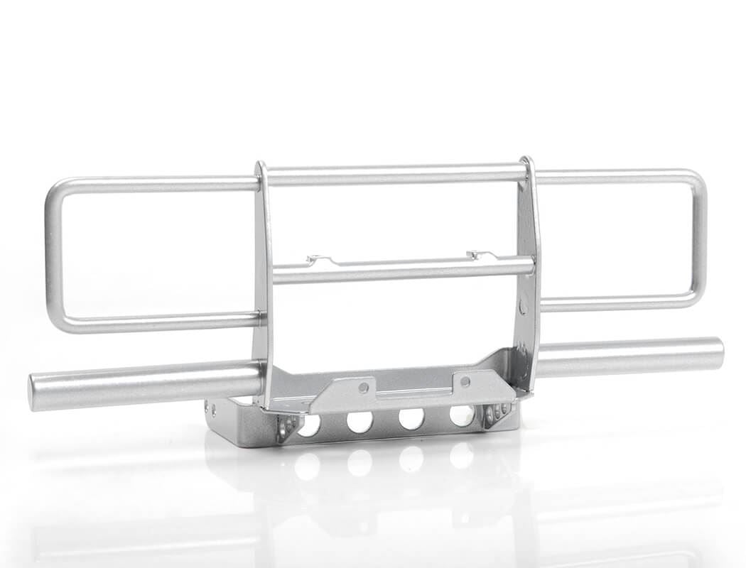 RC4WD OXER STEEL FRONT WINCH BUMPER W/ IPF LIGHTS FOR VANQUISH VS4-10 ORIGIN BODY (SILVER)