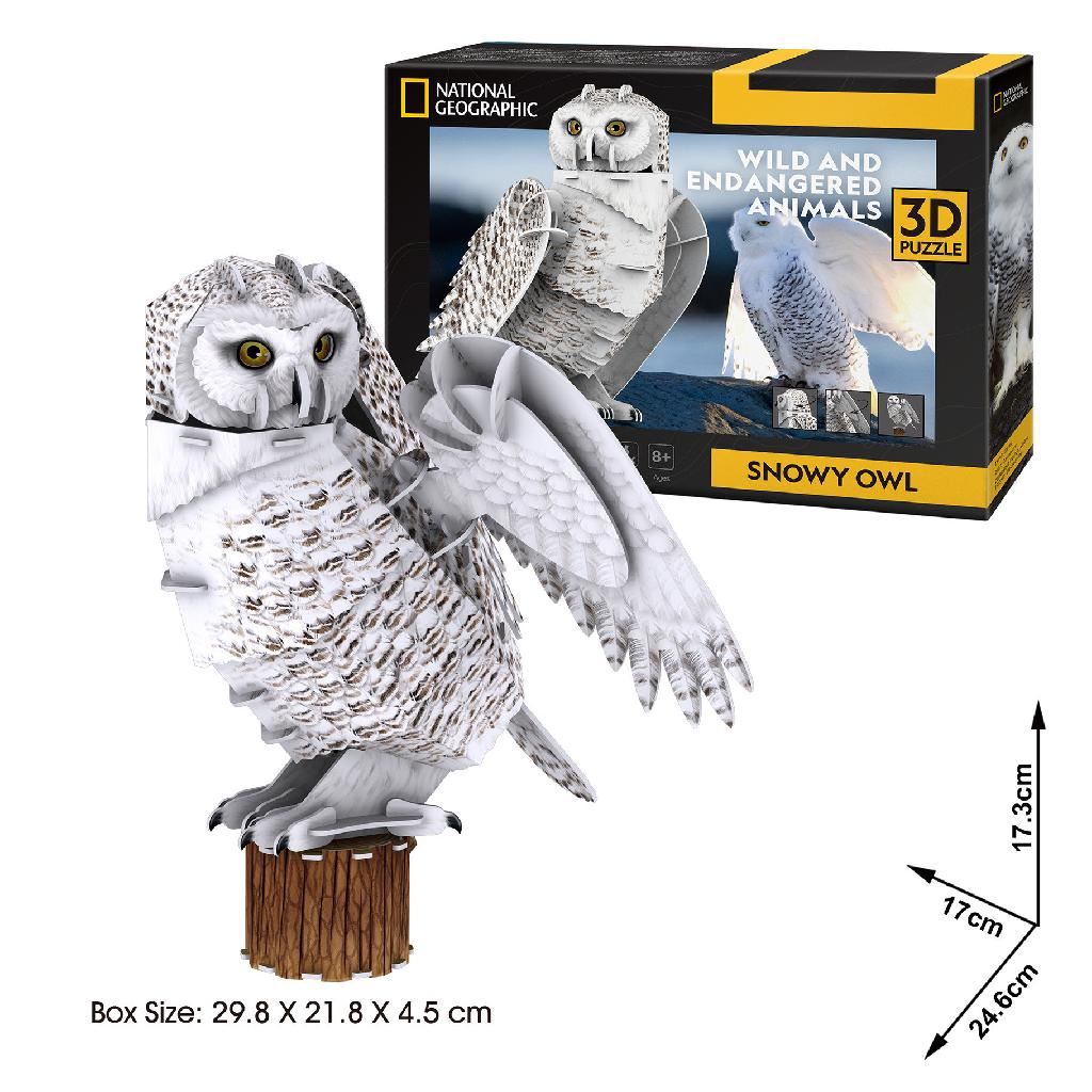 Cubicfun Snowy Owl (62 Pieces)