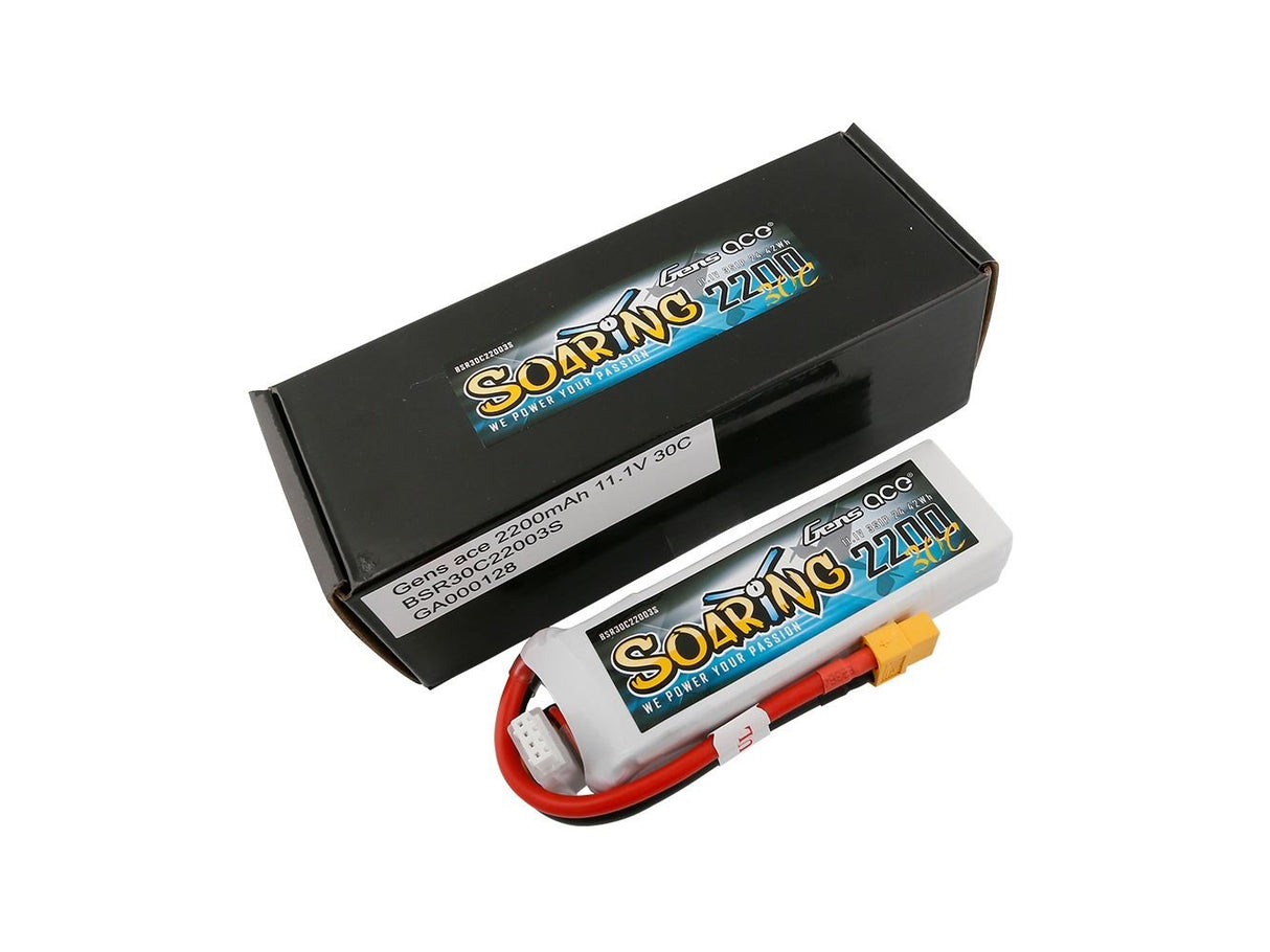 Gens Ace Li-Po 3S 11.1V 2200mAh 30C Soaring with XT60
