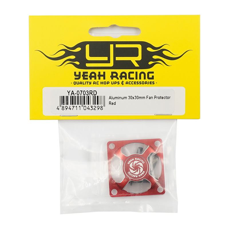 Yeah Racing Aluminum 30x30mm Fan Protector Red