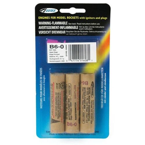 ESTES Rocket motors B6-0 (Pk3)