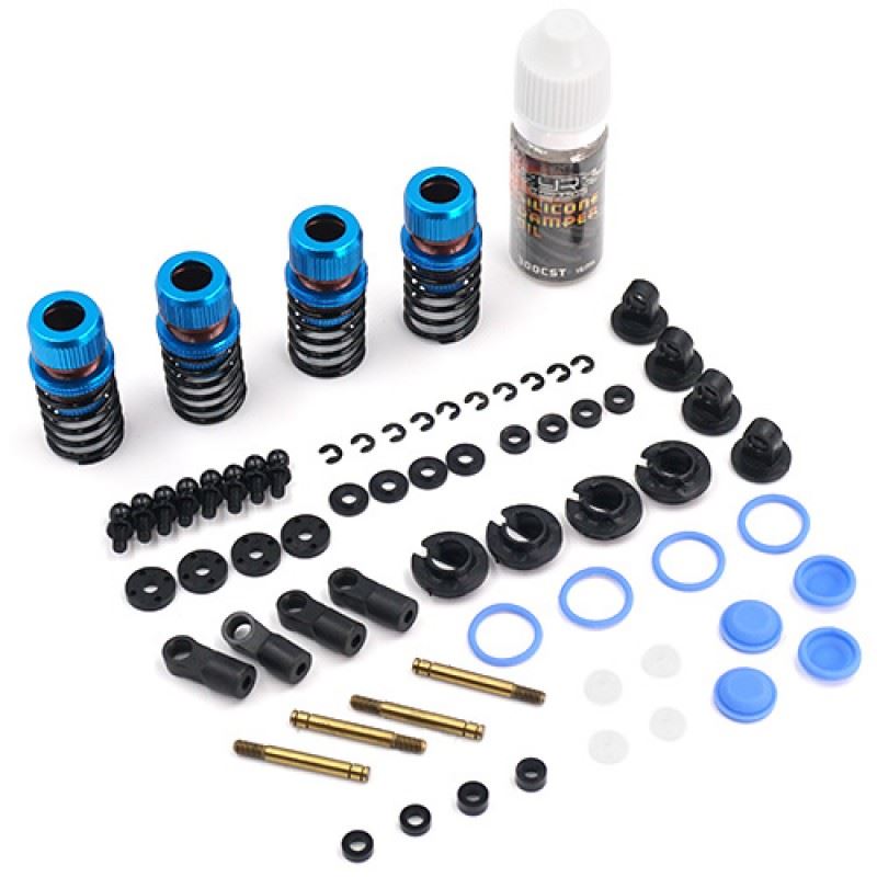Yeah Racing Drift Spec Shock-Gear 50mm Damper Set for 1/10 RC Car Blue