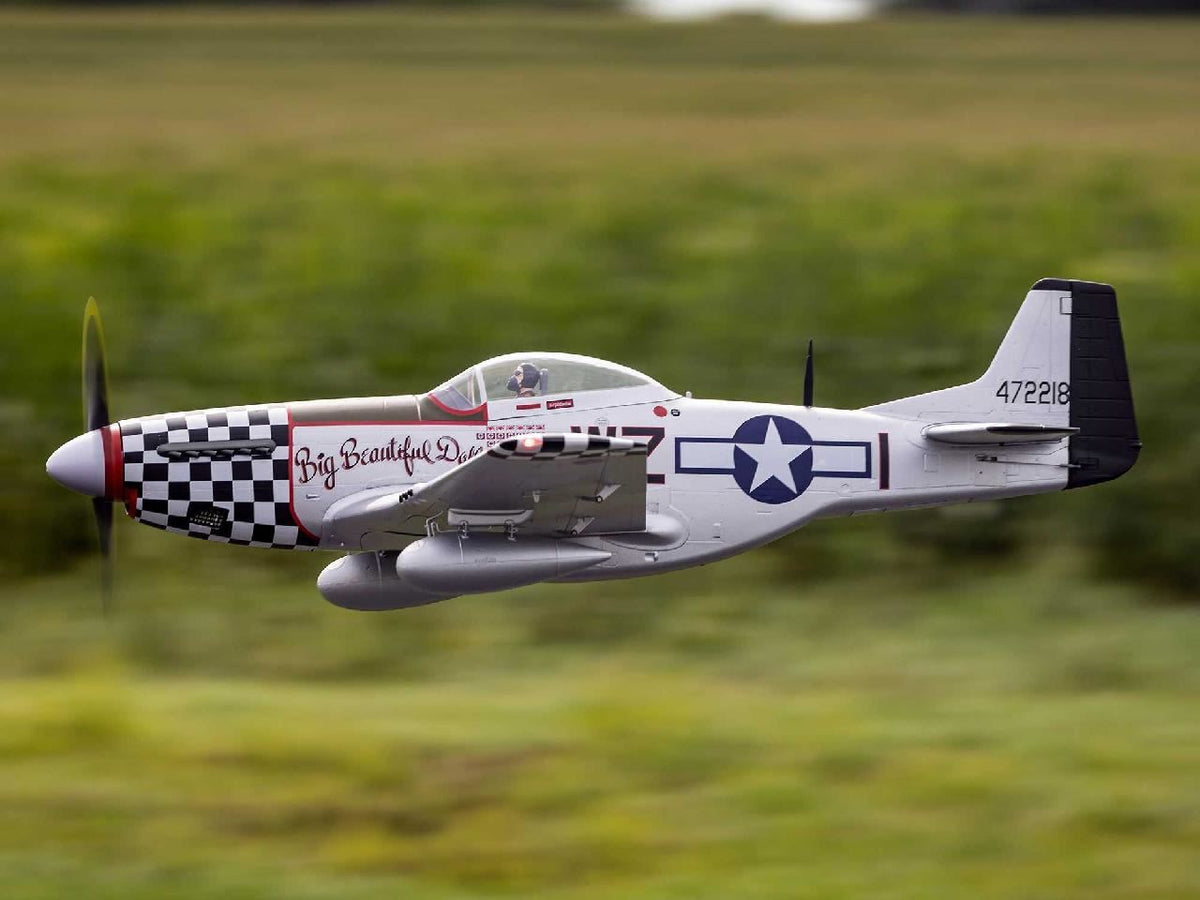 E Flite P-51D Mustang Inbig Beautiful Dollin 1.5M Bnf Basic With As3X+