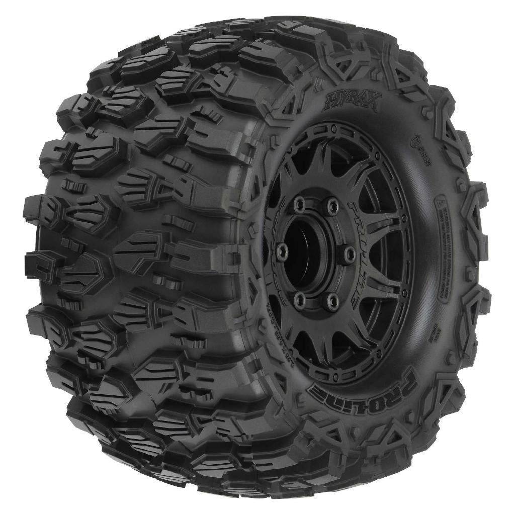 Proline 1/10 Hyrax Front/Rear 2.8In Mt Tires Mounted 12mm Blk Raid (2