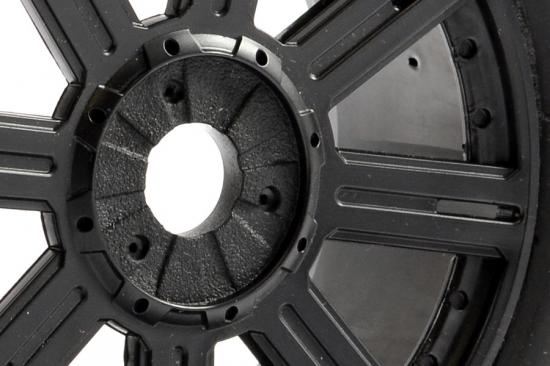 FASTRAX 1:8 EAGLE TREAD MOUNTED ON 8-SPOKE BLACK (PR)