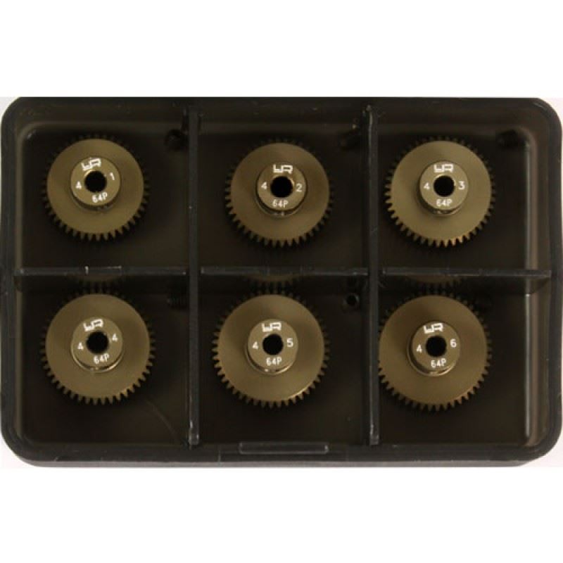 Yeah Racing Pinion Gear Super Hard Combo set (64P 41T-46T 6pcs)