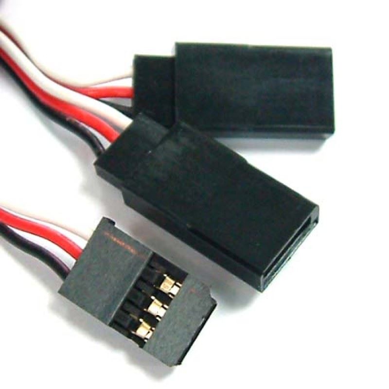 Yeah Racing 15cm Y Extension Leads With Futaba/KO PROPO(New Plug) Connector