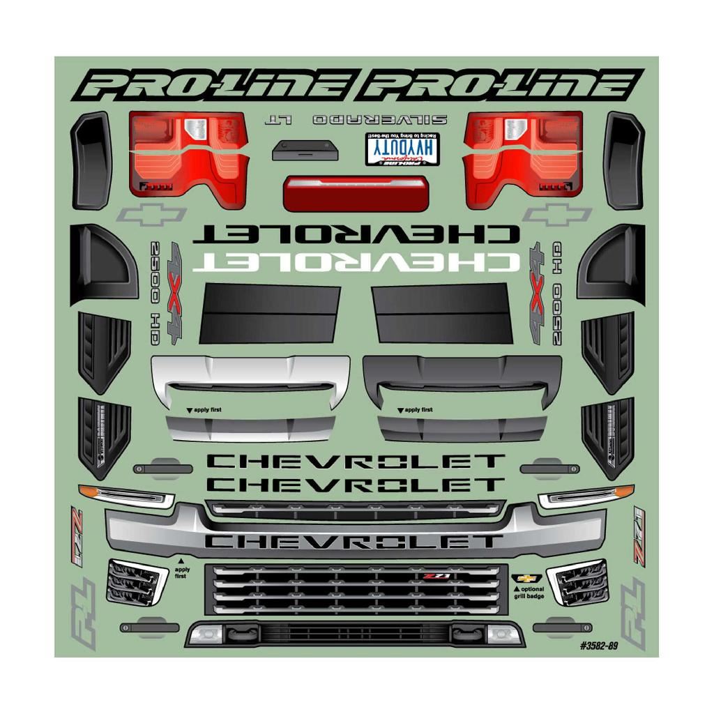 Proline 1/8 2021 Chevrolet Silverado 2500 Hd Clear Body