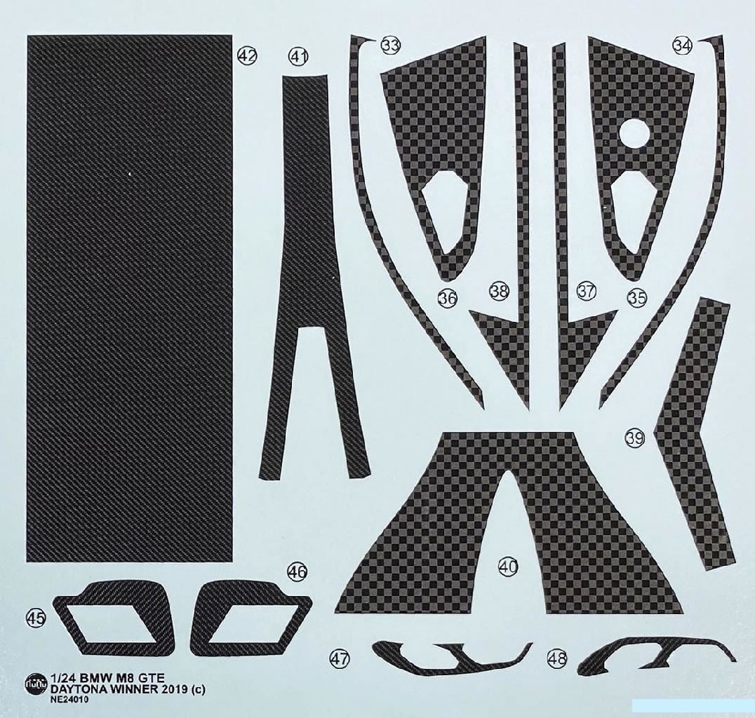 NuNu Etching Details Parts BMW M8 Gte 2019 Daytona Winne
