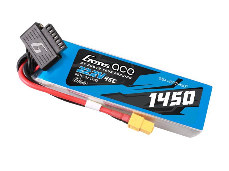 Gens Ace Li-Po G-Tech 6S 22.2V 1450mAh 45C with XT60