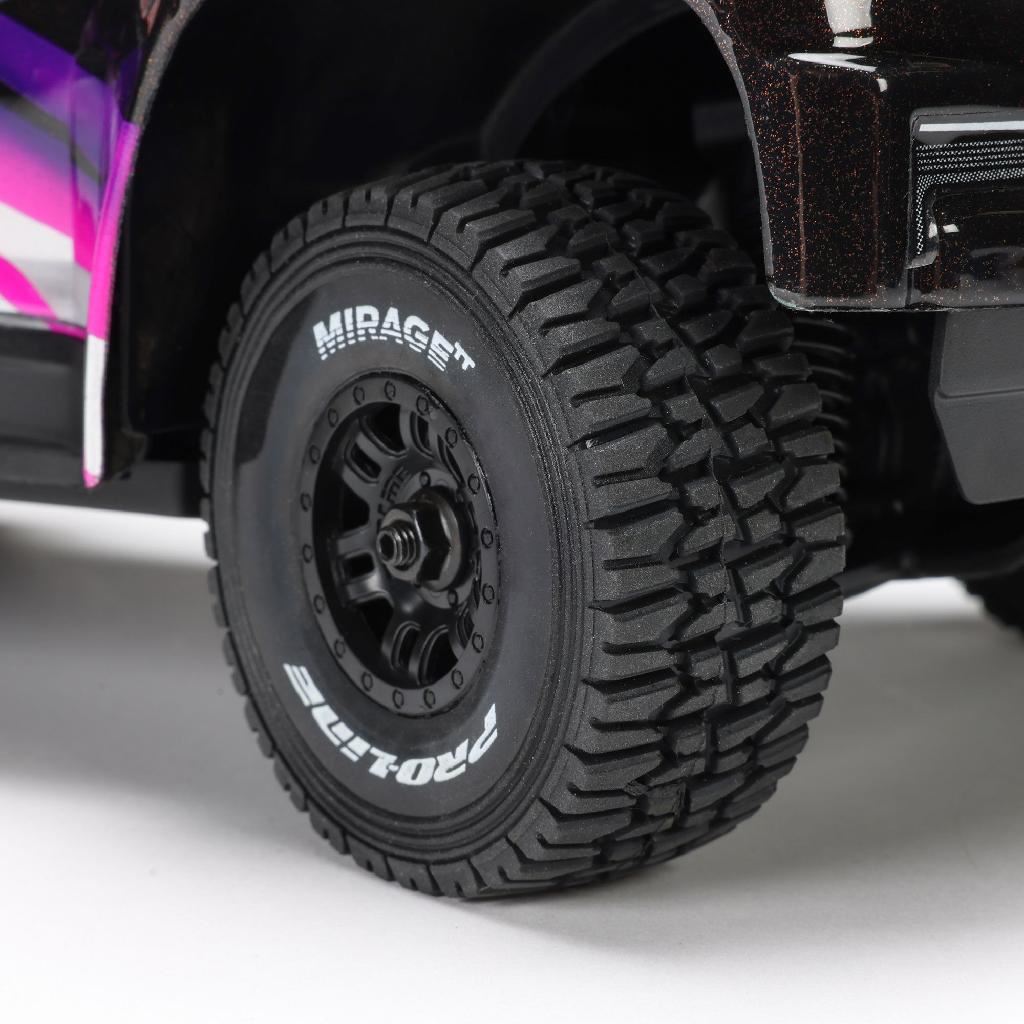 Pro-Line 1/16 Mirage Tt Front/Rear Tires Mounted Black Split Six Whee
