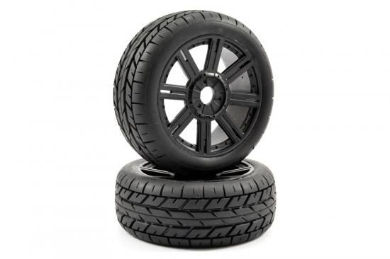 FASTRAX 1:8 EAGLE TREAD MOUNTED ON 8-SPOKE BLACK (PR)