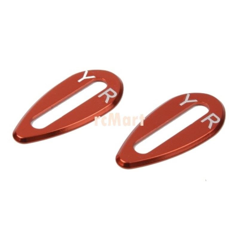 Yeah Racing Aluminum Body Wing Protector (Red) (2pcs) for On Road Bodies