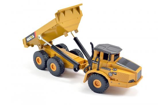 HuiNa 1/50 Diecast 6-Wheel Dump Truck Static Model