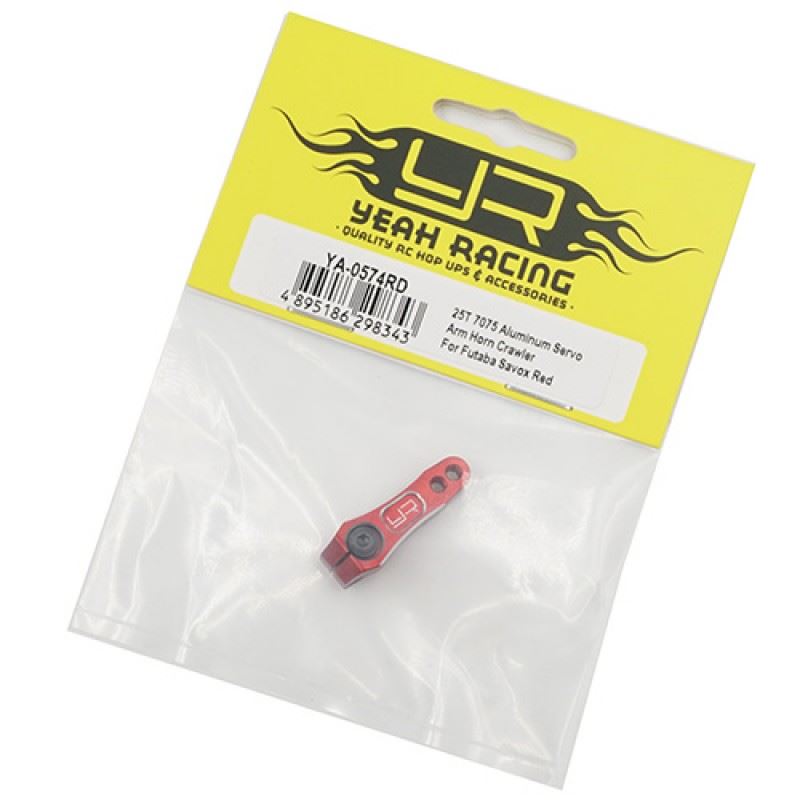 Yeah Racing 25T 7075 Aluminum Servo Arm Horn Crawler For Futaba Savox Red