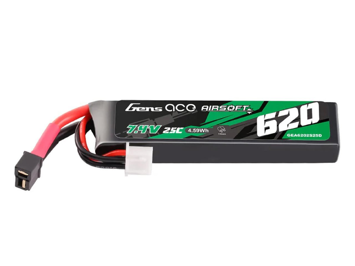 Gens Ace Airsoft 2S 620Mah 25C With Mini Deans (Pistols)