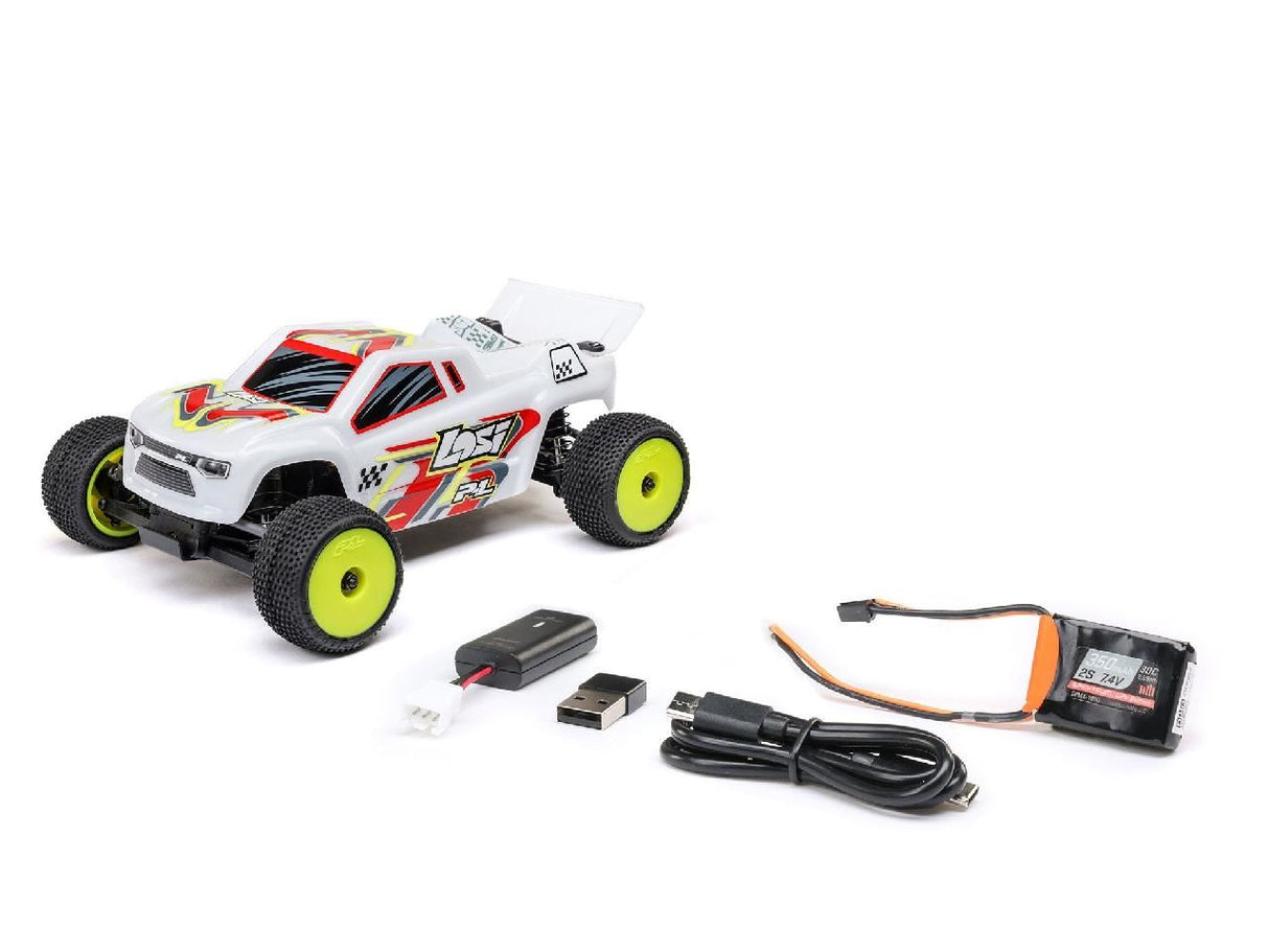 Losi 1/28 Micro-T 2Wd Stadium Truck Rtr White