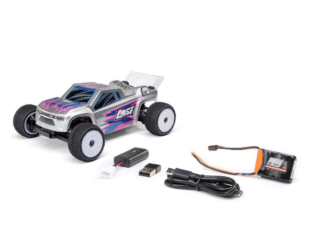 Losi 1/28 Micro-T 2Wd Stadium Truck Rtr Silver