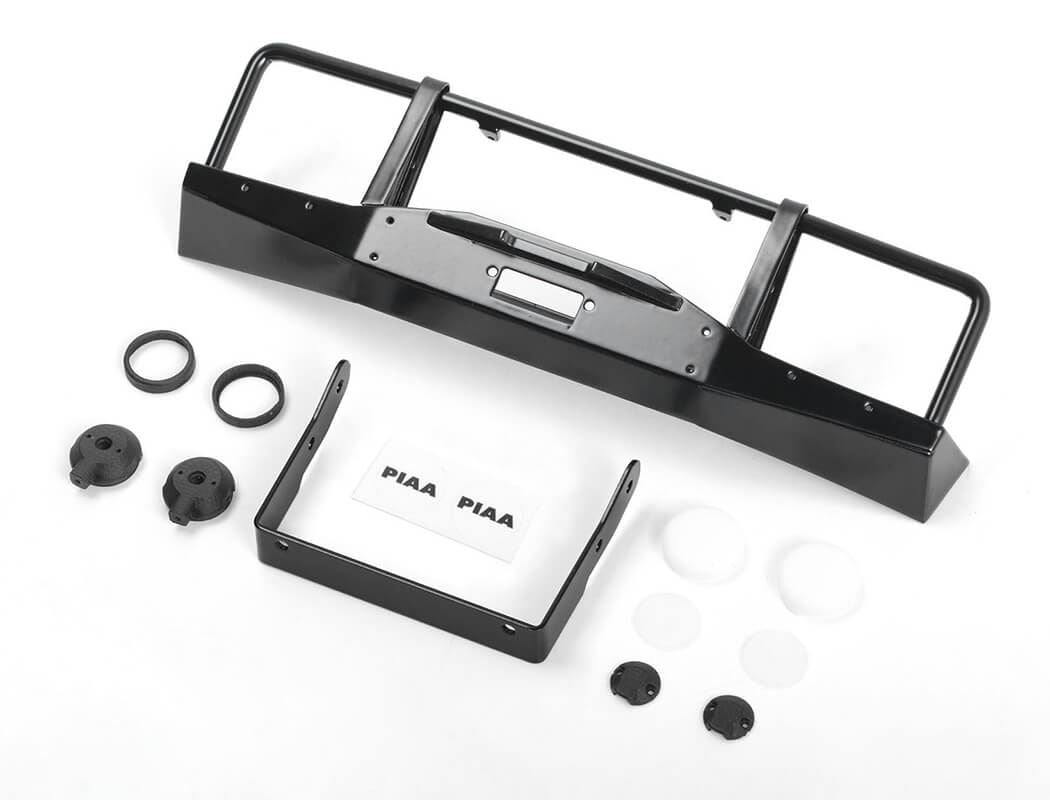 RC4WD OXER METAL FRONT WINCH BUMPER W/LIGHTS FOR JS SCALE 1/10 RANGE ROVER CLASSIC BODY