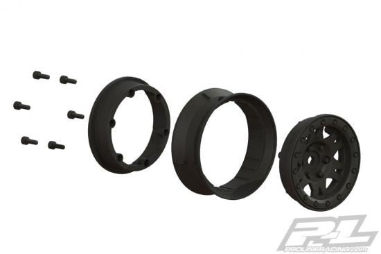 PROLINE IMPULSE 1.9" BLACK PLASTIC INTERNAL BEADLOC WHEEL