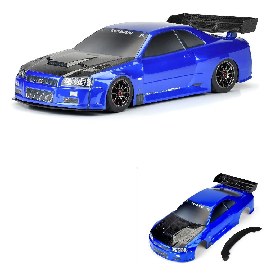 PRM 1/7 2002 Nissan Skyline GT-R R34 Painted Body (Blue): Infrac