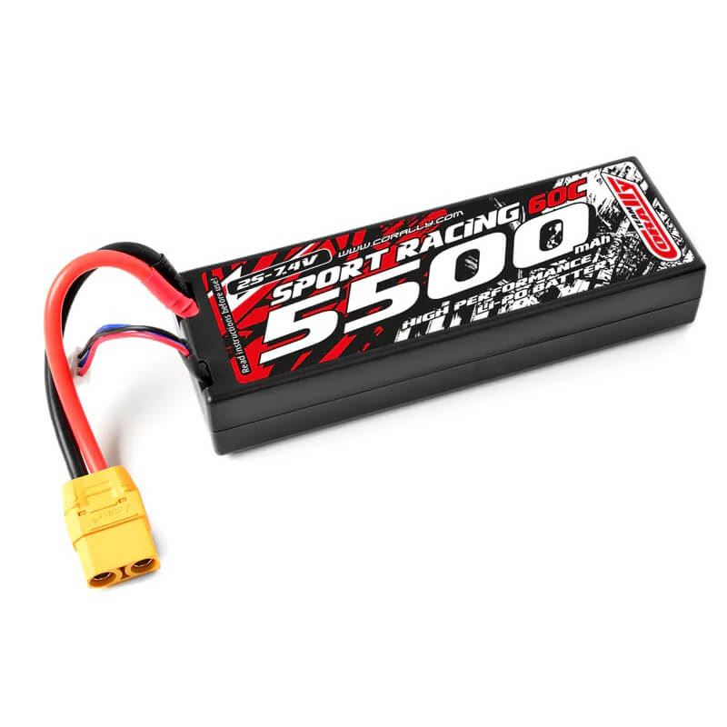 Corally Power Racing 60C Lipo Battery 5500Mah 7.4V Xt90 2S