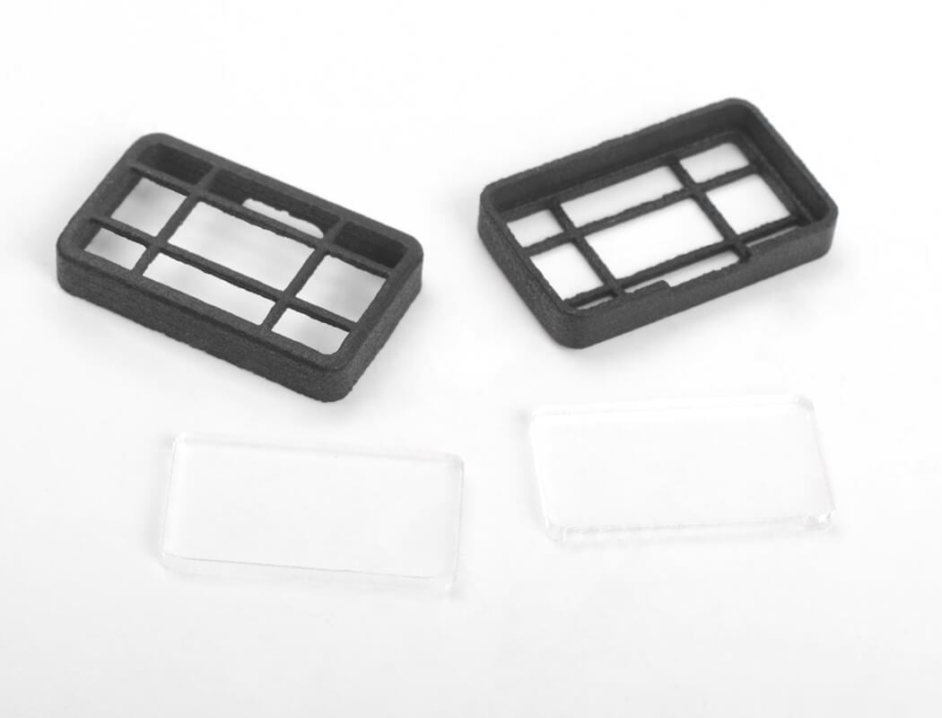 RC4WD GUARDIAN STEEL FRONT WINCH BUMPER W/LIGHTS FOR AXIAL 1/10 SCX10 II UMG10 (BLACK)