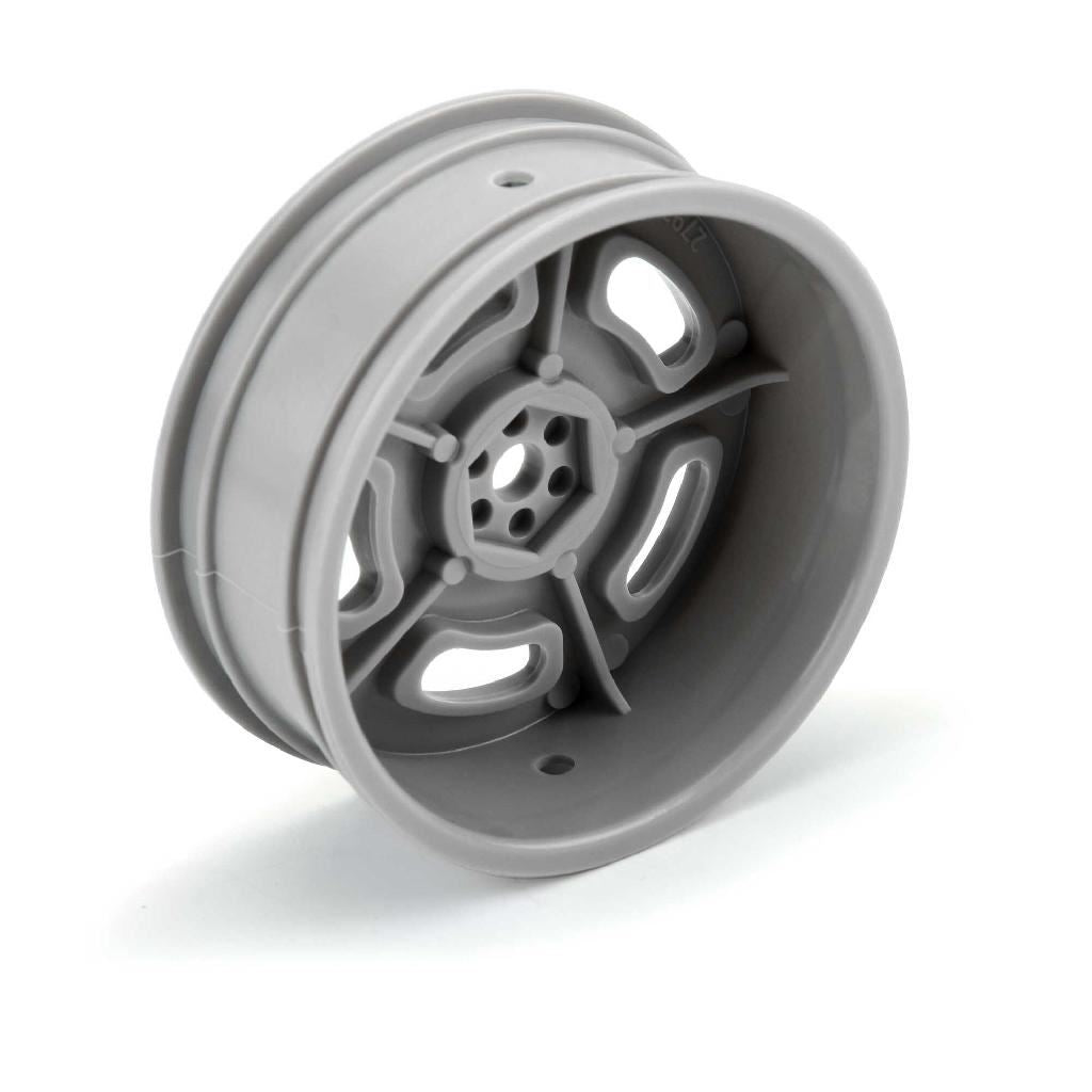 Proline 1/10 Slot Mag Drag Spec Front 2.2In 12mm Drag Wheels (2) Gray