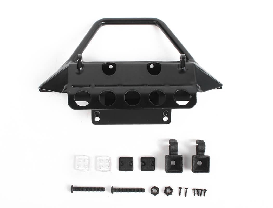 RC4WD ROUGH STUFF METAL FRONT BUMPER W/ FLOOD LIGHTS FOR AXIAL 1/10 SCX10 III JEEP (GLADIATOR/WRANGL