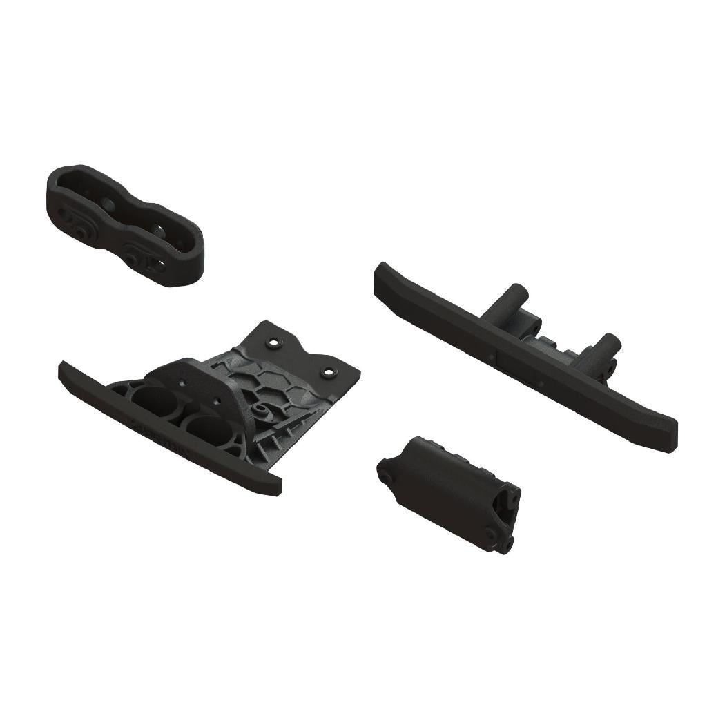 Arrma Lower Skid And Bumper Set: Black