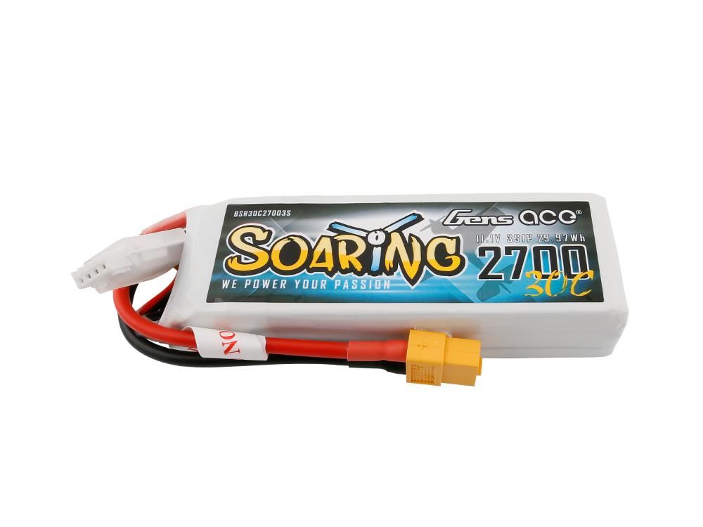 Gens Ace Li-Po 3S 11.1V 2700mAh 30C Soaring with XT60