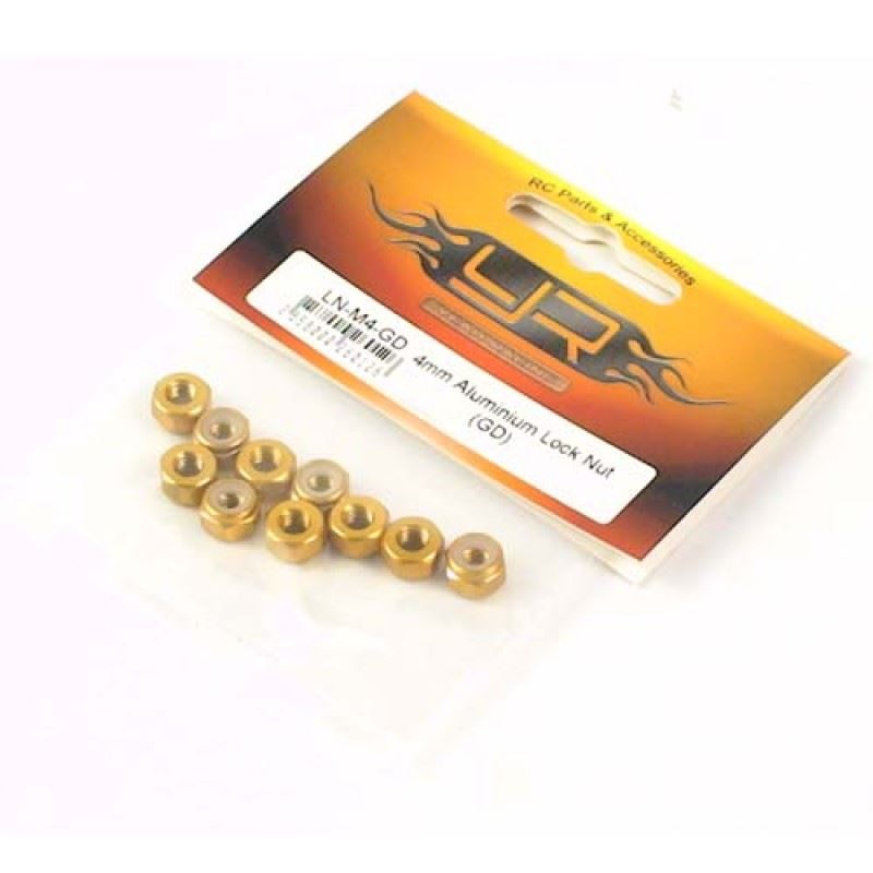 Yeah Racing 4mm Aluminium Lock Nut (GD)