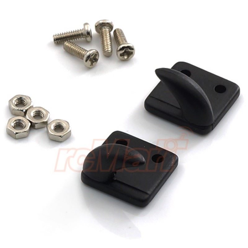 Yeah Racing 1/10 RC Rock Crawler Accessories Bolt-on Hooks / off Centre Black