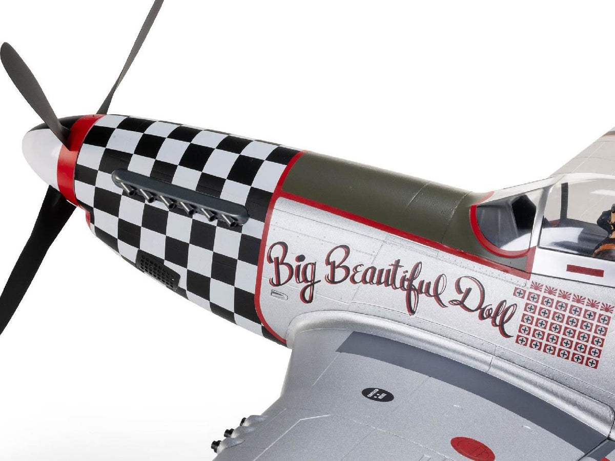 E Flite P-51D Mustang Inbig Beautiful Dollin 1.5M Bnf Basic With As3X+