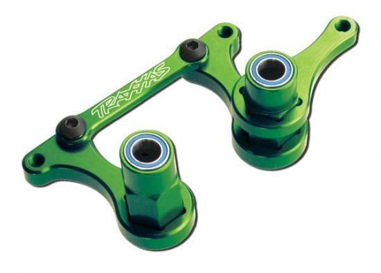 TRAXXAS Steering bellcranks, drag link (green-anodized 6061-T6 alumi