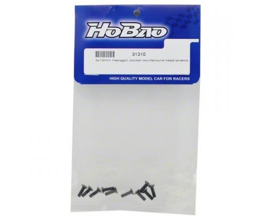HoBao M3X10mm Hex Socket Countersunk Screws